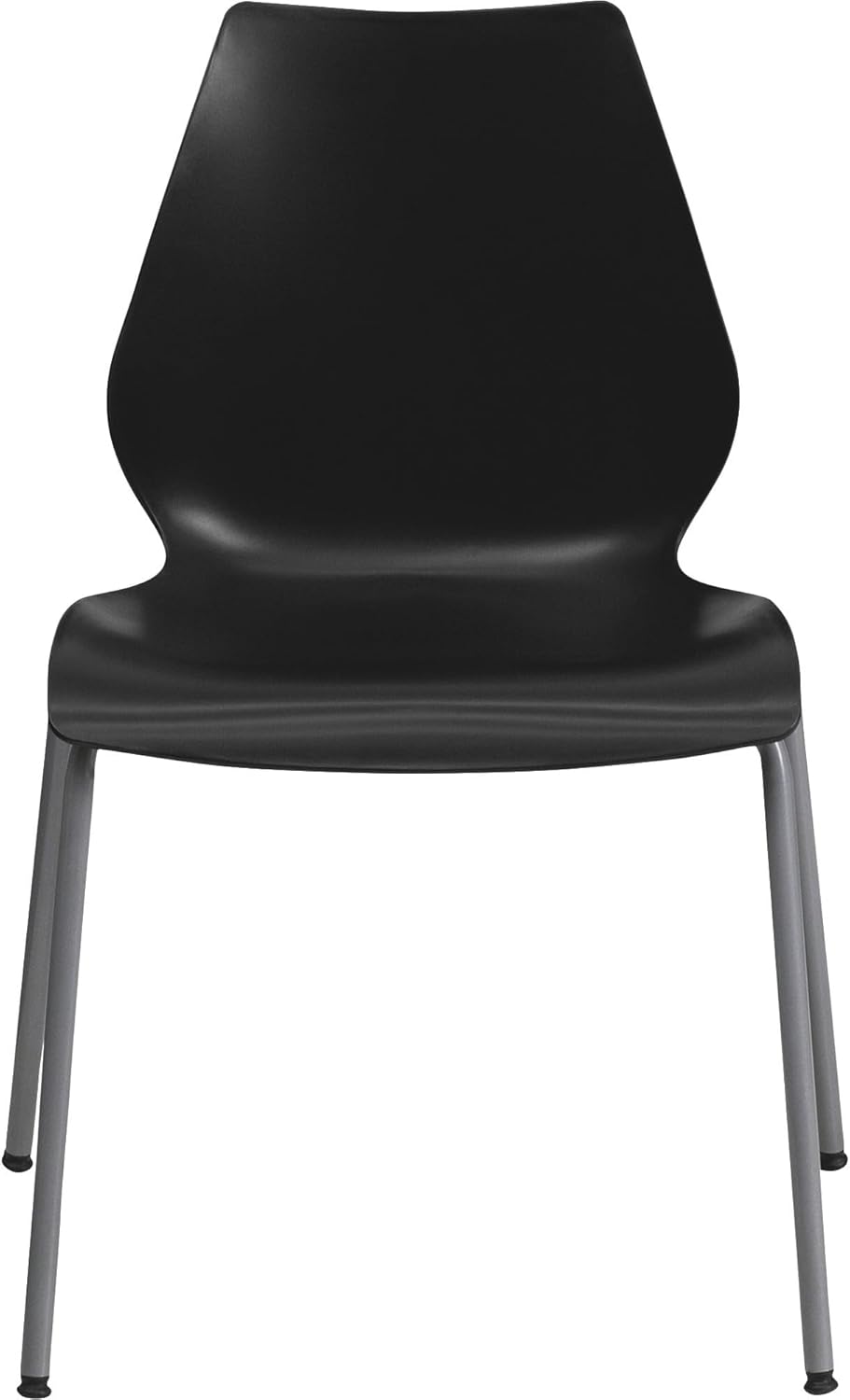 Flash Furniture HERCULES Series 770 lb Capacity Stack Chair with Lumbar Support and Silver Frame