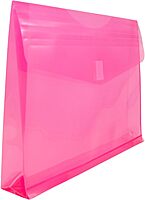 JAM PAPER Plastic Booklet Expansion Envelopes with Hook & Loop Closure - Letter