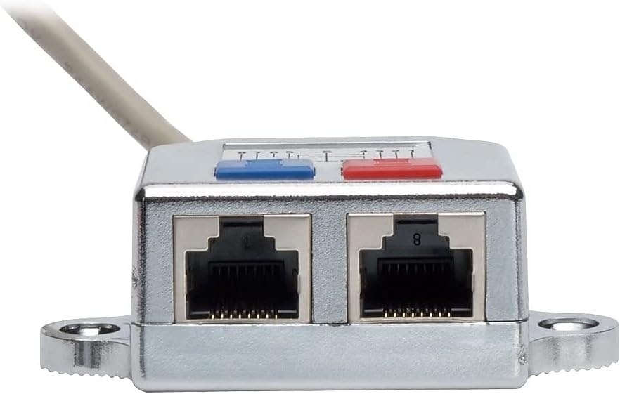 Tripp Lite 2-to-1 RJ45 Splitter Adapter Cable 10/100 Ethernet Cat5/Cat5e M/2xF 6in 6" (N035-001)