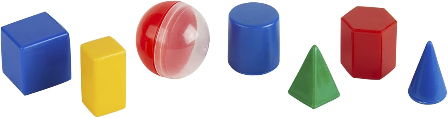 Office Depot® Brand 1" Geometric Solids, Assorted Colors, Pre-K, Set Of 40 Pieces