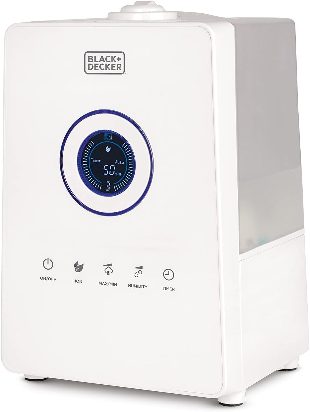 Black+Decker Ultrasonic Humidifier, Touch Display, 1.45 Gallons, 14inH x 9-7/8inW x 7-5/16inD