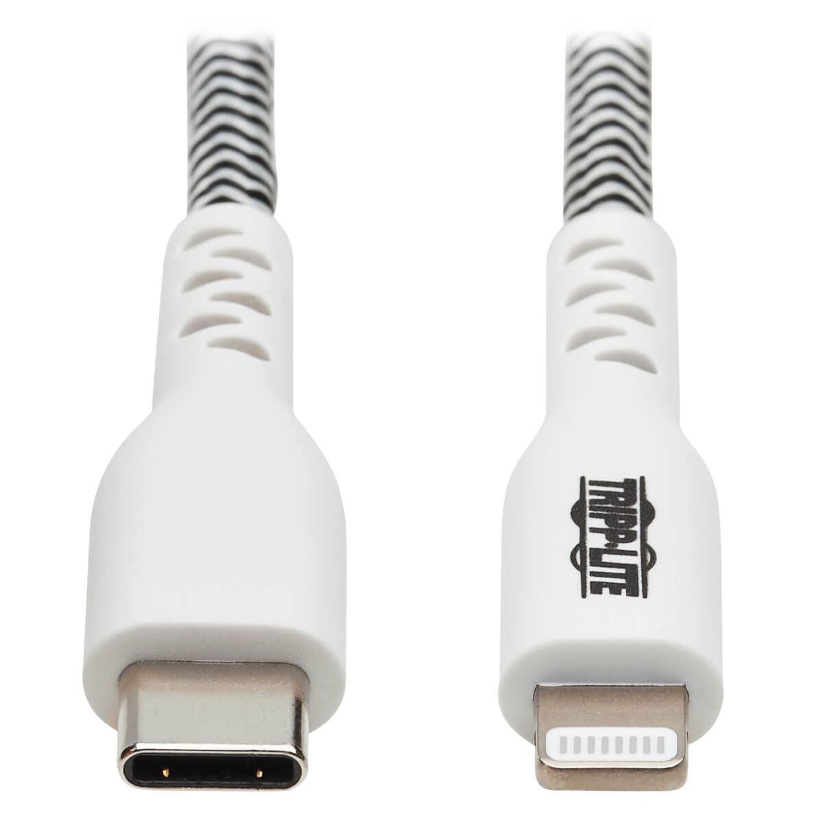 Tripp Lite Apple MFI Certified Cable, Lightning to USB-C Sync Charge Cord, Heavy-Duty Aramid Fiber, 10 ft. (M102-010-HD)