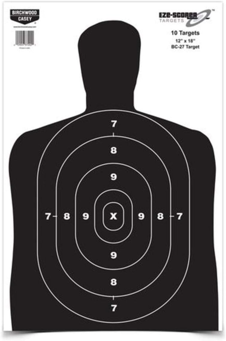 Birchwood Casey Eze-Scorer BC-27 High-Contrast Silhouette Paper Targets