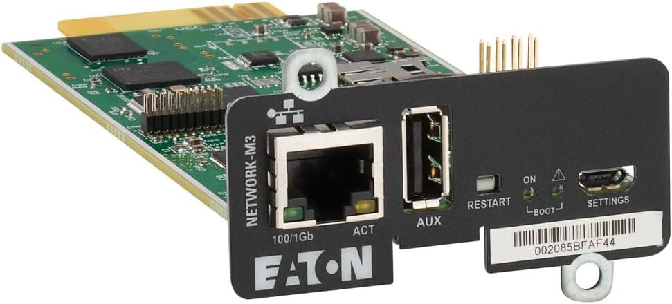 Eaton Cybersecure Gigabit Network-M3 Card for UPS and PDU, UL 2900-1 and IEC 62443-4-2 Certified Network Card