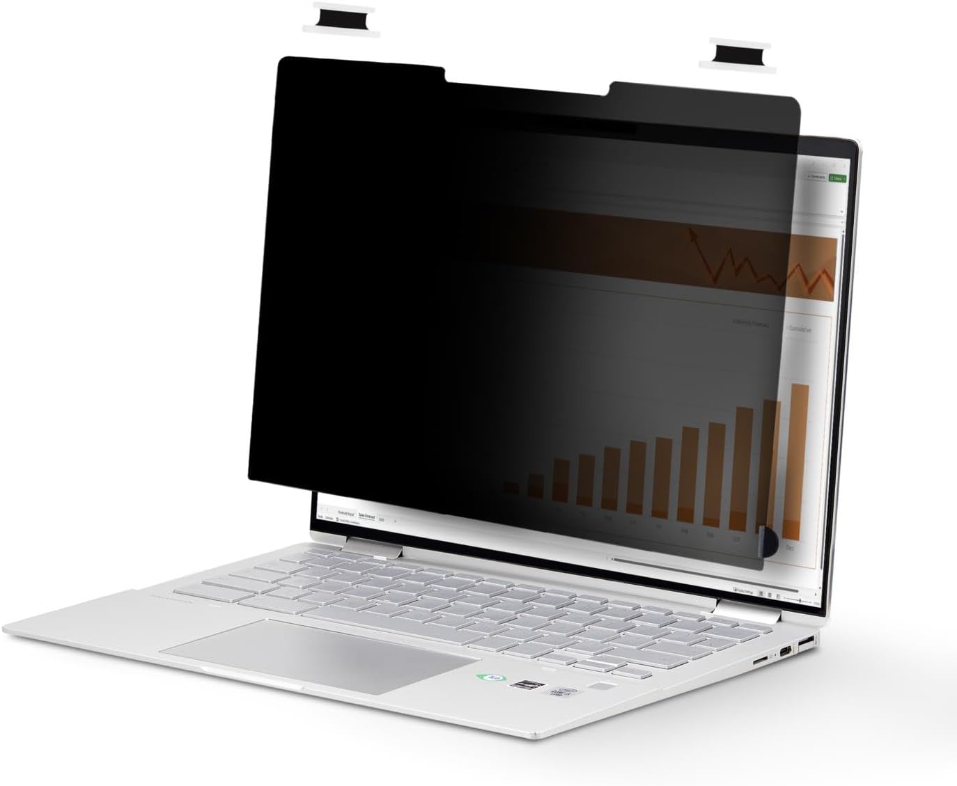 StarTech.com Flip-Over Touch Privacy Screen, Laptop Anti-Glare Blue Light Filter