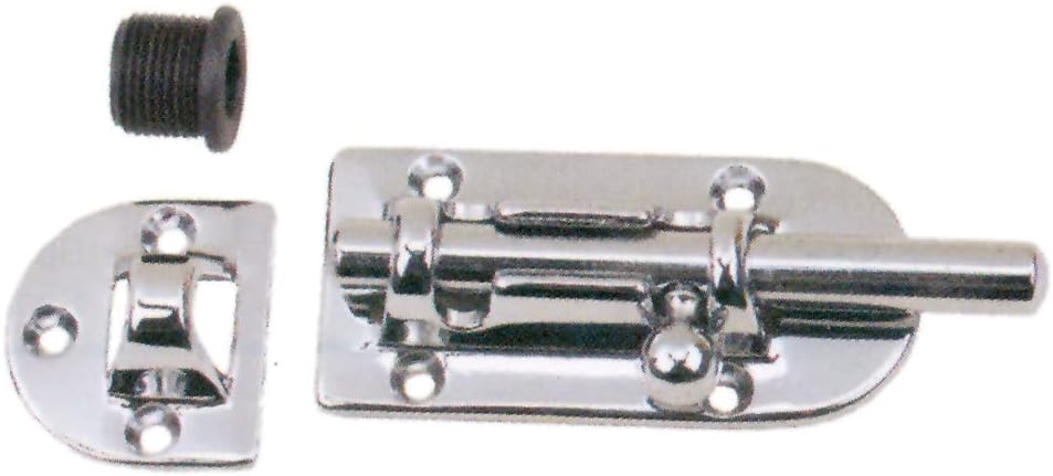Perko 0947DP1CHR Chrome-Plated Bronze 3/8"" Barrel Bolt - 3-7/16"" x 1-7/16""", Steel