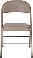 Flash Furniture 4 Pack HERCULES Series Double Braced Gray Vinyl Folding Chair Grey Set of 4