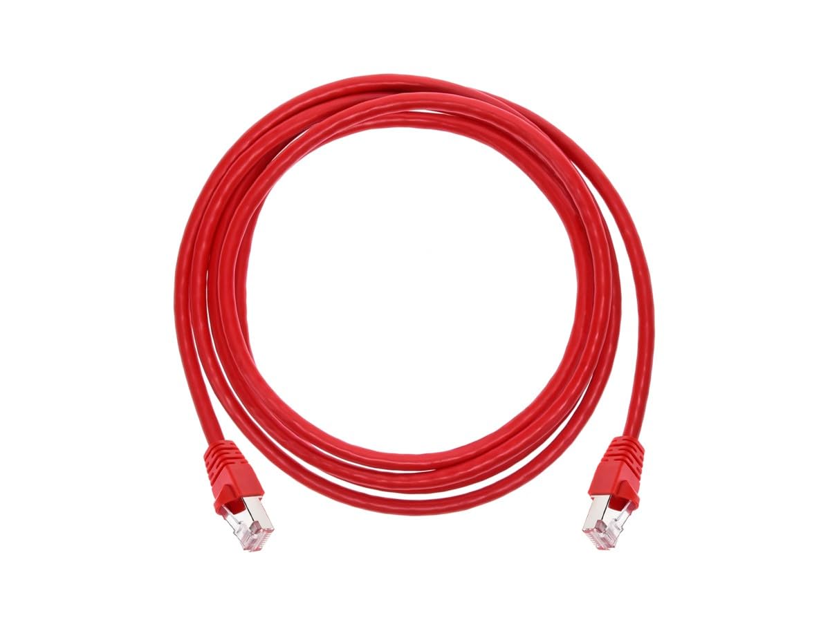Monoprice Cat6A Shielded (S/FTP) Ethernet Patch Cable - 26AWG Pure Bare Copper Snagless RJ45 Fullboot