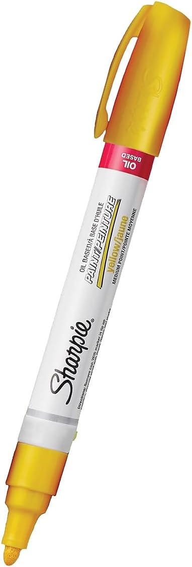 Sharpie Oil-Based Paint Marker, Medium Tip, Yellow, Dozen (2107619)