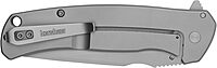 Kershaw Scour Folding Pocket Knife, 3.3 inch 8Cr13Mov Silver Blade, Stainless Steel Handle, Frame Lock, Pocketclip