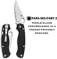 Spyderco Para Military 2 Folding Knife with G-10 Handle