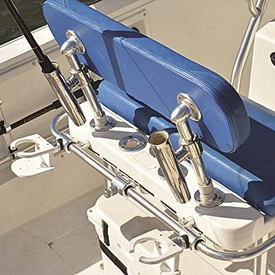 TACO Stainless Steel Clamp-On Adjustable Rod Holder - 1-1/16" & 1-5/16" O.D. (Pipe), 1-1/4" O.D. (Tube)