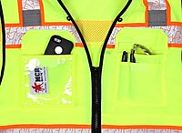 MCR Safety Hi Vis Reflective Safety Vest, ANSI 107 Type R Class 2, 3in Silver PSURVCL2LSL