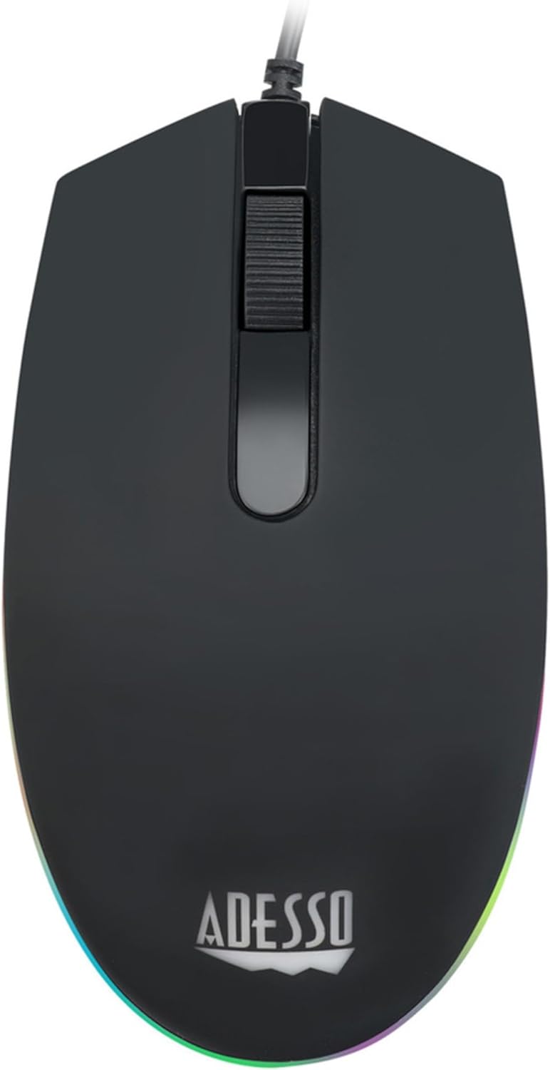 Adesso EasyTouch 137CB Illuminated Gaming Keyboard & Mouse Combo - USB Cable - 104 Key - English (US) - AKB137CB