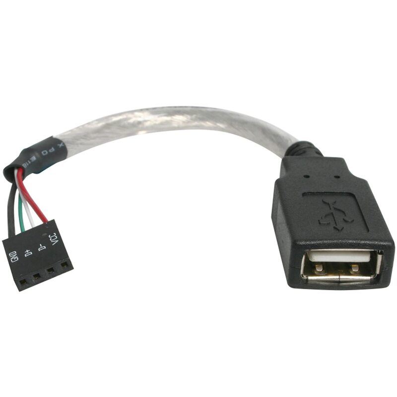 StarTech.com 6in USB 2.0 A to USB 4 Pin to Motherboard Header Adapter F/F - USB cable