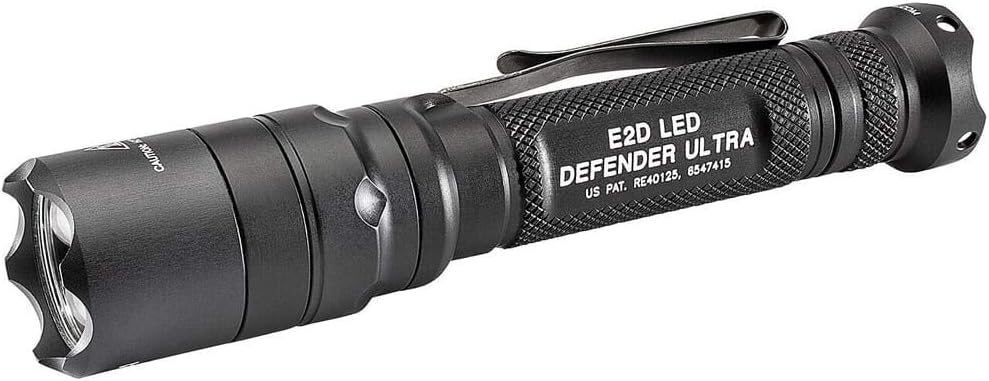 SureFire E2D Defender Ultra Dual-Output 1000 Lumen Tactical Flashlight, Black