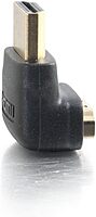 C2G Legrand HDMI Right Angle Adapter, HDMI Male to Female 90 Degree Adapter, Black Adapter Connector, 1 Count, C2G 40999