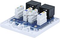 Monoprice Surface Mount Box Cat5e Double (107091) white 1 Count (Pack of 1)