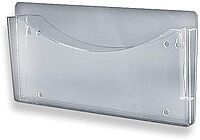 Azar Displays 250000 Clear Single Pocket Wall File with Pen Pocket - 13.5 x 1 x 7 in, Pack of 2