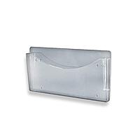 Azar Displays 250000 Clear Single Pocket Wall File with Pen Pocket - 13.5 x 1 x 7 in, Pack of 2