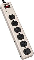 Tripp Lite 6 Outlet Surge Protector Power Strip, 6ft Cord, Commercial-Grade, Metal, (PM6SN1) 900 Joules
