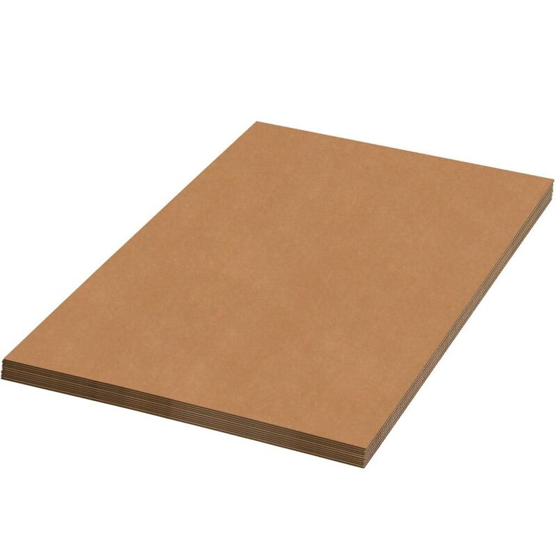 Aviditi Corrugated Cardboard Sheets, 36" x 96", Kraft Brown, for Packing, Mailing, and Protecting Products from Forklift Damage, 5 Sheets