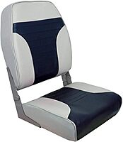 Springfield Marine 1040661 High Back Folding Chair - Gray/Blue