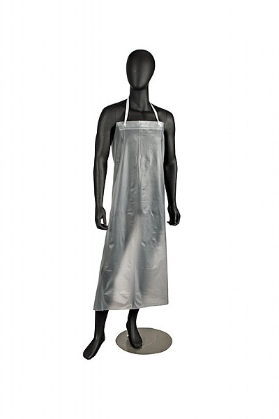 SAN JAMAR KNG 12-mil Vinyl Dishwashing Apron, One Size, Clear
