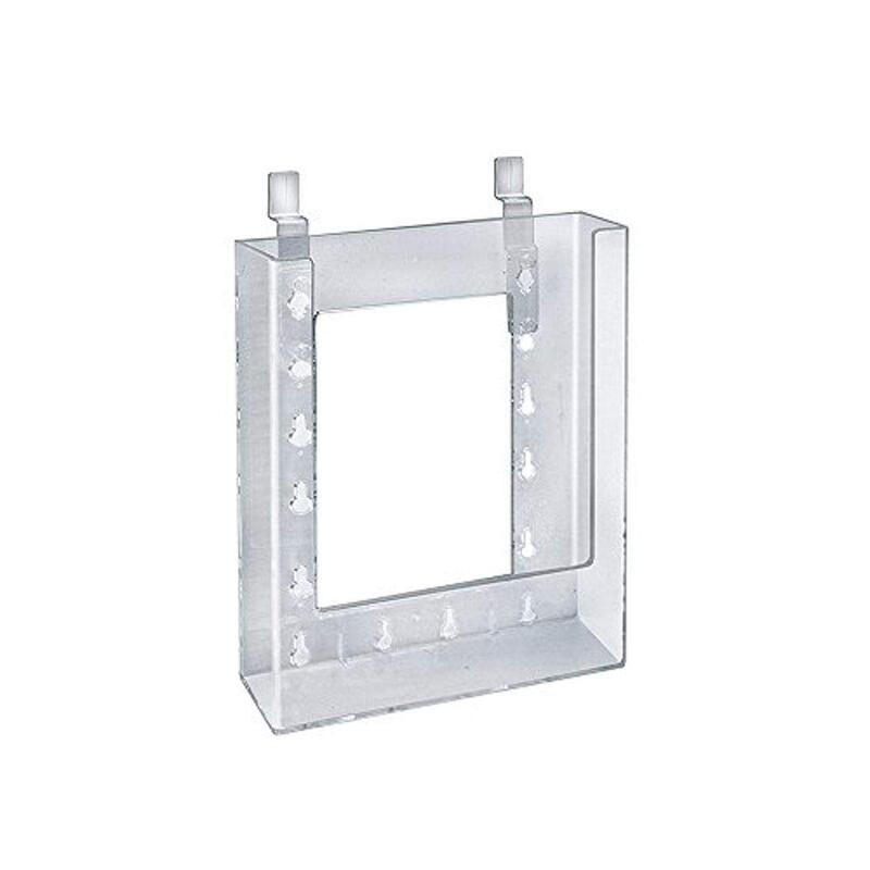 Azar Displays 252344 6.25" W X 1.25" D X 7.875" H Bi-Fold Size Slatwall Brochure Holder (10 Pack)