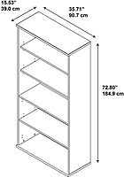 Bush Business Furniture Series C 36W Tall 5 Shelf Bookcase