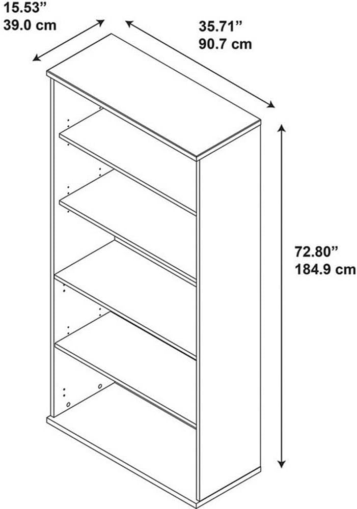 Bush Business Furniture Series C 36W Tall 5 Shelf Bookcase