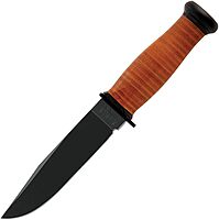 Ka-Bar Straight Leather Handled Mark 1 Knife