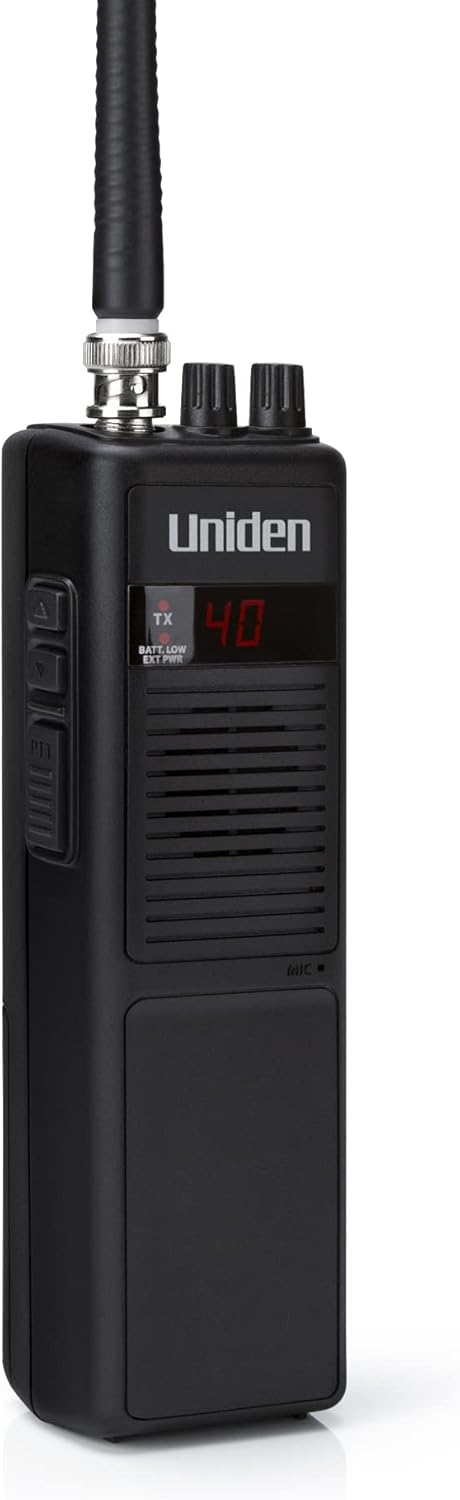 Uniden PRO401HH Professional Series 40 Channel Handheld CB Radio, 4 Watts Power with Hi/Low Power Switch