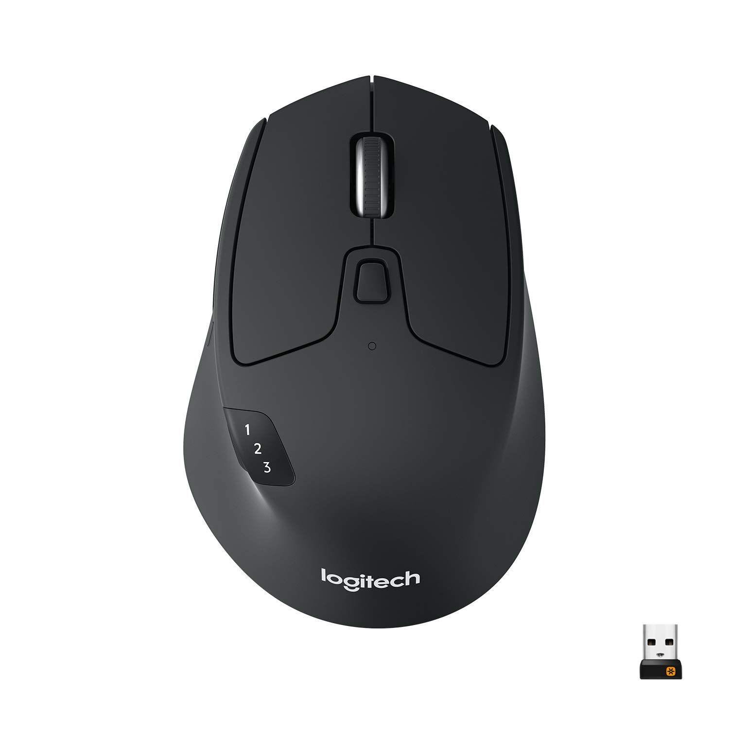 Logitech M720 Triathlon Multi-Device Wireless Mouse, Black/Gray, 910-004790