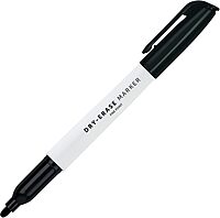 Office Depot 100% Recycled Low-Odor Dry-Erase Markers, Fine Point, Black, Pack Of 12, DE-12PKBLK