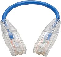 Tripp Lite Cat6 UTP Patch Cable (RJ45), M/M, Cat6 Ethernet Cable, Gigabit (1 Gbps), Molded, Slim, Blue, 8 in. (N201-S8N-BL)