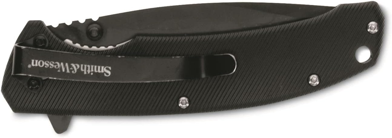 Smith & Wesson Velocite 7.75in High Carbon S.S. Assisted Folding Knife with 3.5in Clip Point Blade and Polymer Handle