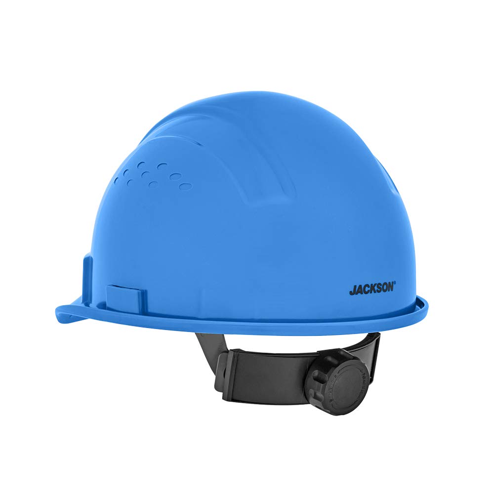 Jackson Safety Advantage Front Brim Hard Hat, Non-Vented, 4-pt. Ratchet Suspension, Blue, 20202