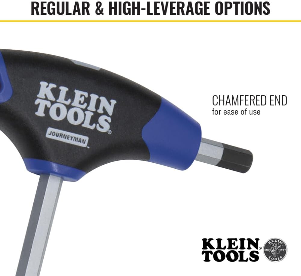 Klein Tools JTH98M T-Handle Hex Key Set, Metric Sizes Allen Wrench Set with 9-Inch Blades, Stand Included, 8-Piece