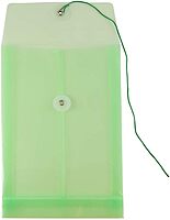 JAM PAPER Open-End Plastic Envelopes, Button & String