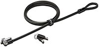 Kensington N17 Keyed Laptop Lock for Dell Devices - 6 ft Cable - Keyed Lock - Black, Silver - Carbon Steel - For Notebook, Tablet