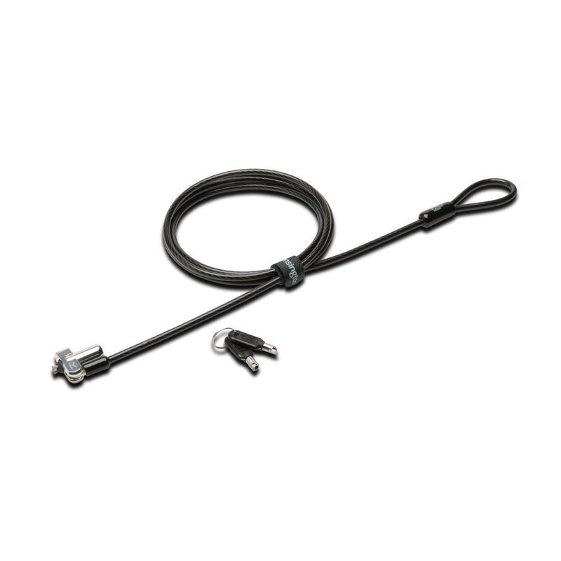Kensington N17 Keyed Laptop Lock for Dell Devices - 6 ft Cable - Keyed Lock - Black, Silver - Carbon Steel - For Notebook, Tablet