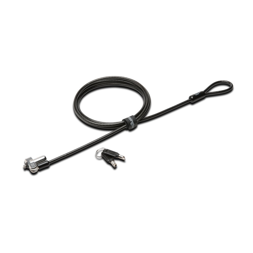 Kensington N17 Keyed Laptop Lock for Dell Devices - 6 ft Cable - Keyed Lock - Black, Silver - Carbon Steel - For Notebook