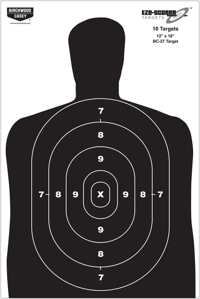 Birchwood Casey Eze-Scorer BC-27 High-Contrast Silhouette Paper Targets