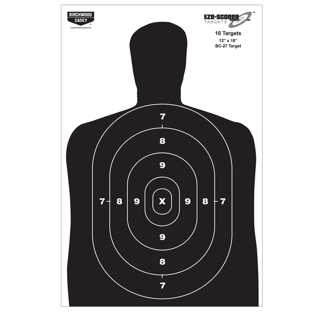 Birchwood Casey Eze-Scorer BC-27 High-Contrast Silhouette Paper Targets