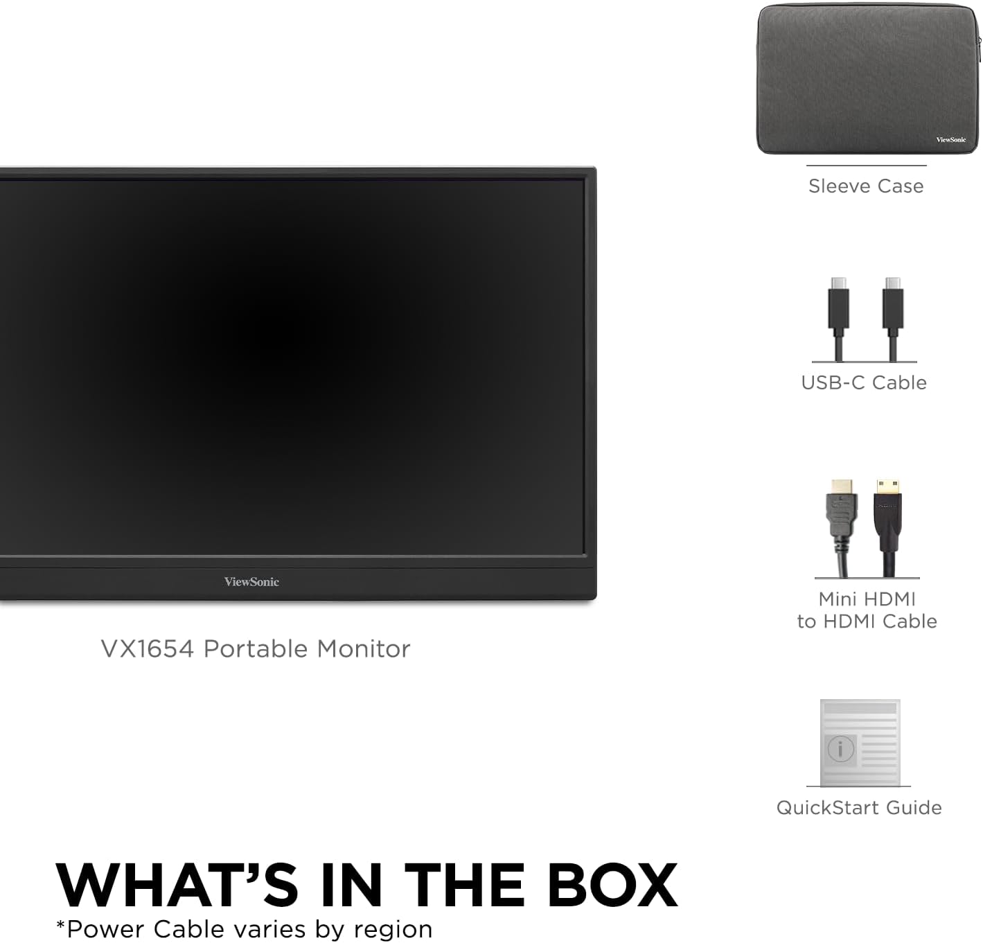 VIEWSONIC Portable 1080p IPS Monitor with 60W USB-C and Mini HDMI