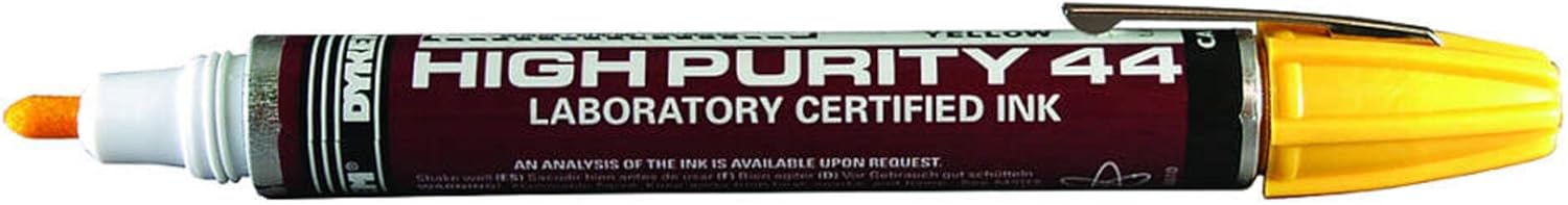 Dykem 49167 Yellow Medium Marking Pen - 44916 [PRICE is per EACH]