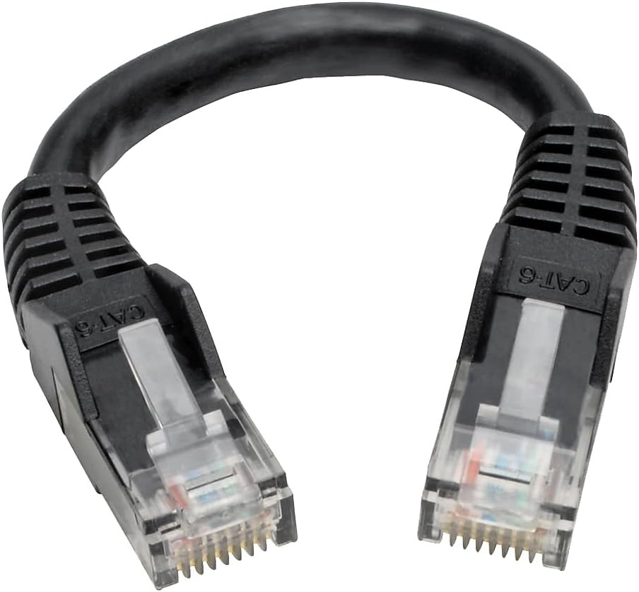 Tripp Lite Cat6 Gigabit Snagless Molded Patch Cable RJ45 M/M 6in 24 AWG 550 MHz