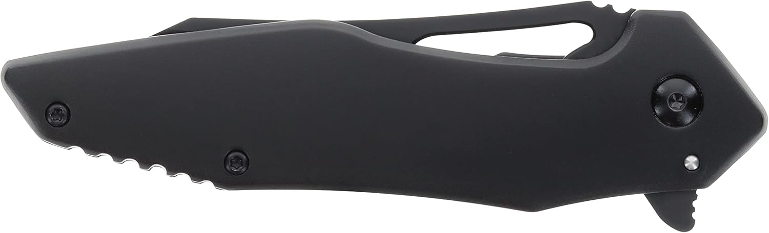 Schrade Delta Class Killer Whale Folder 8in with 3.5in AUS-10 Steel Blade and Aluminum Handle for EDC