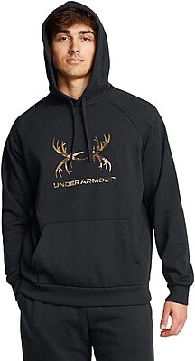 Under Armour Men's Rival Fleece Antler Wordmark Hoodie